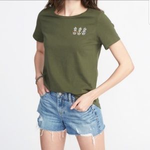 Old Navy Green Pineapple Top
